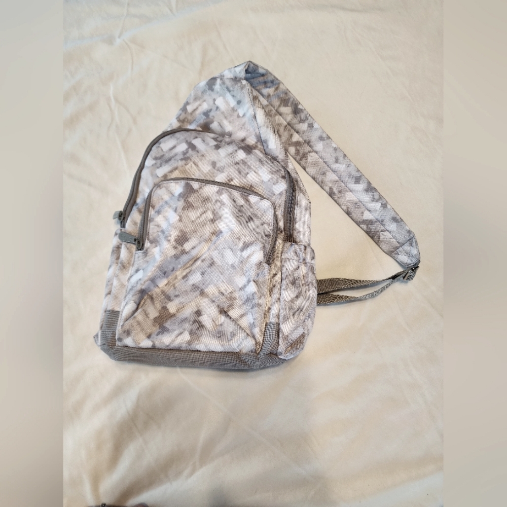 Gray and White Thirty One Sling Bag